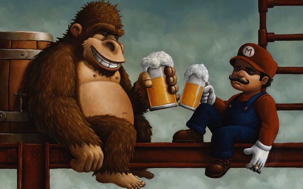 mario-and-donkey-kong-share-a-beer