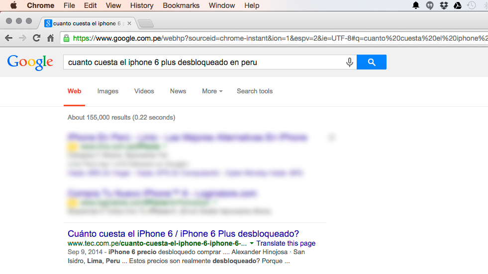 Chrome Busqueda Resultados