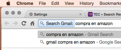 Chrome Gmail Search