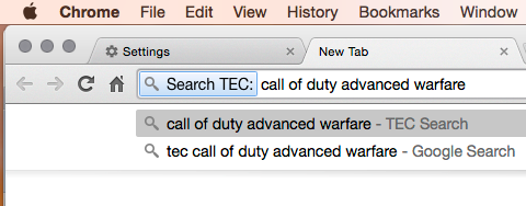 Chrome TEC Search
