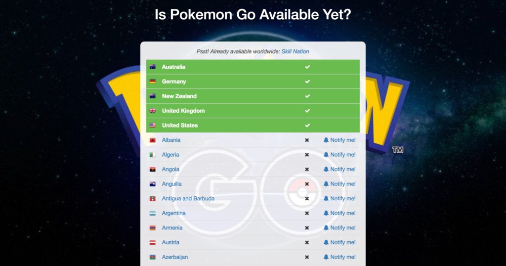 Pokrmon GO página1