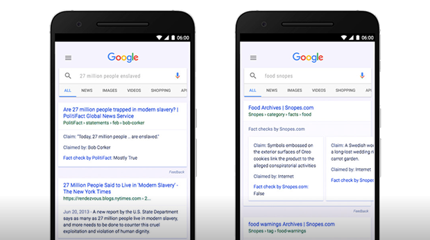 google noticias falsas