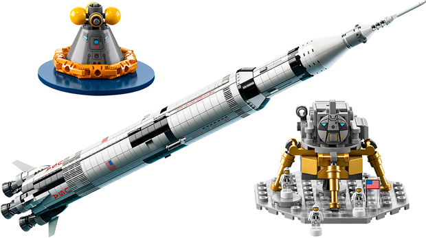 lego apollo saturn v piezas
