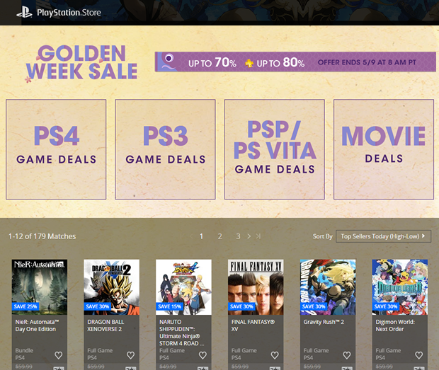 juegos golden week playstation