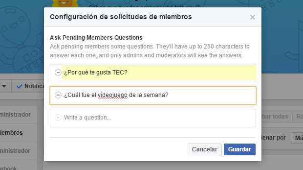 preguntas grupos facebook