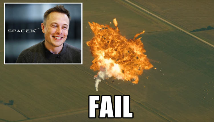elon musk rocket fail
