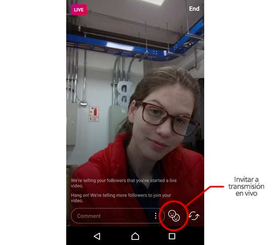 instagram invitar live