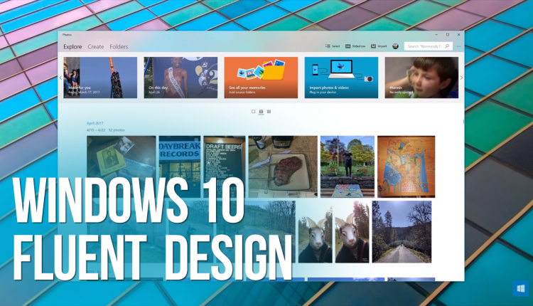 windows 10 fluent design