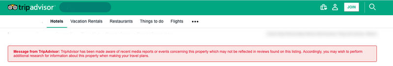 trip advisor pantalla alerta